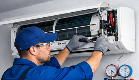 technician performing professional AC Repair